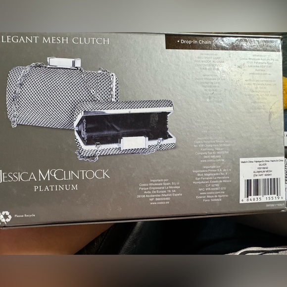 NIB Elegant mesh clutch purse - Picture 2 of 2